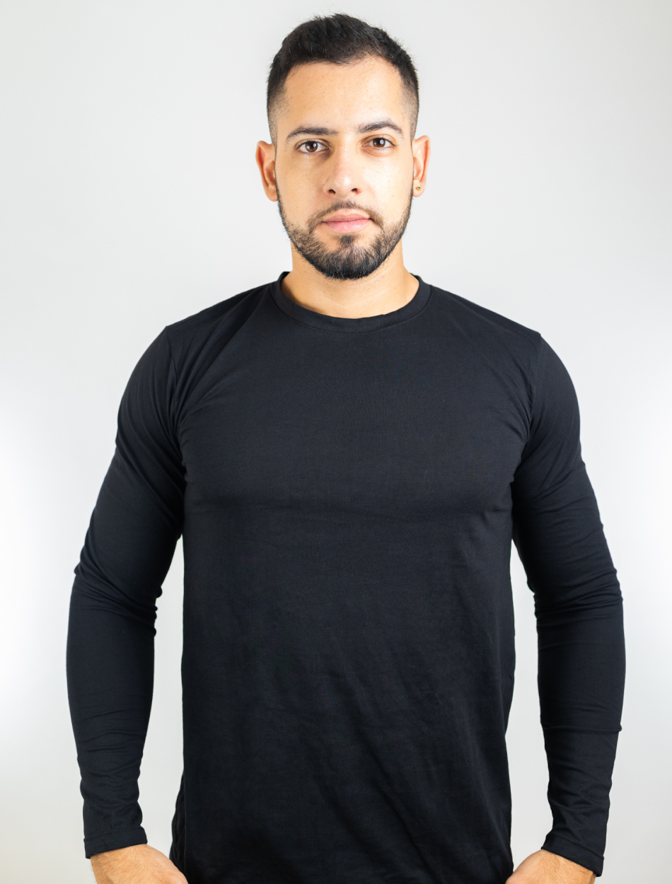 Black Premium by EMP Camiseta negra manga larga con nudo Camiseta